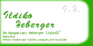 ildiko heberger business card